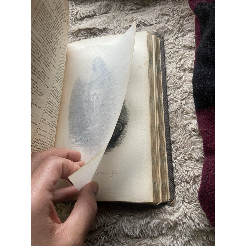 1859 Poetical Works of Lord Byron Illustrated Antique Book Steel Engravings - Picture 11 of 16
